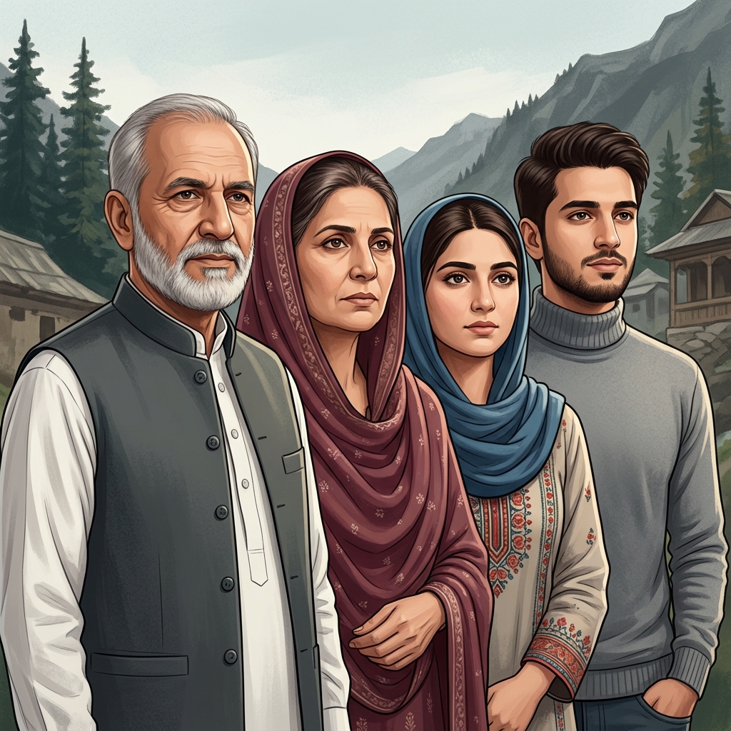 Residents in Muzaffarabad