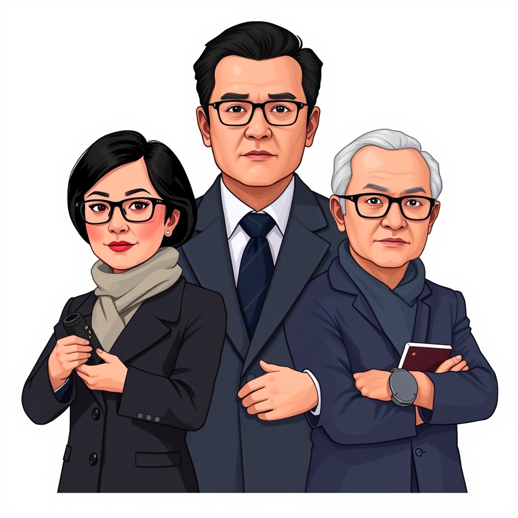 Three foreign journalists