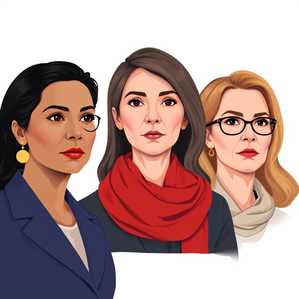 Three women journalists